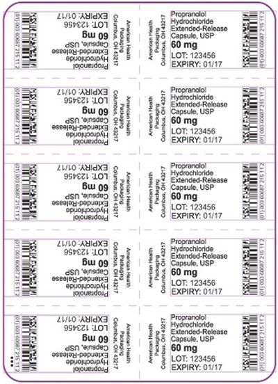 60 mg Propranolol HCl ER Capsule Blister